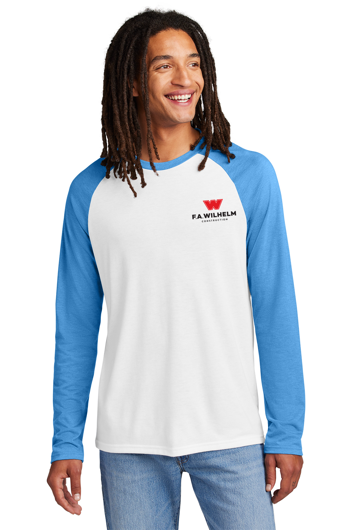 AllMade Unisex Tri-Blend Long Sleeve Colorblock Raglan - Screenprint